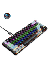 HXSJ V800 LED Backlit Mechanical Wired English Gaming Keyboard, Black