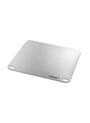 Gi.Metal Cooking Plate for Home Pizza, 40 x 35cm, Silver