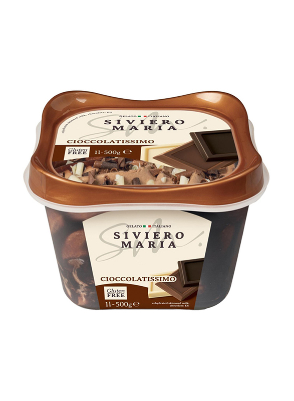 Siviero Extra Chocolate Artisan Gelato Ice Cream Italian Frozen, 1 Liter - 500g