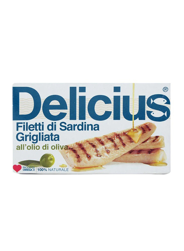 Delicius Sardine Grilled Fillets Olive Oil, 90g