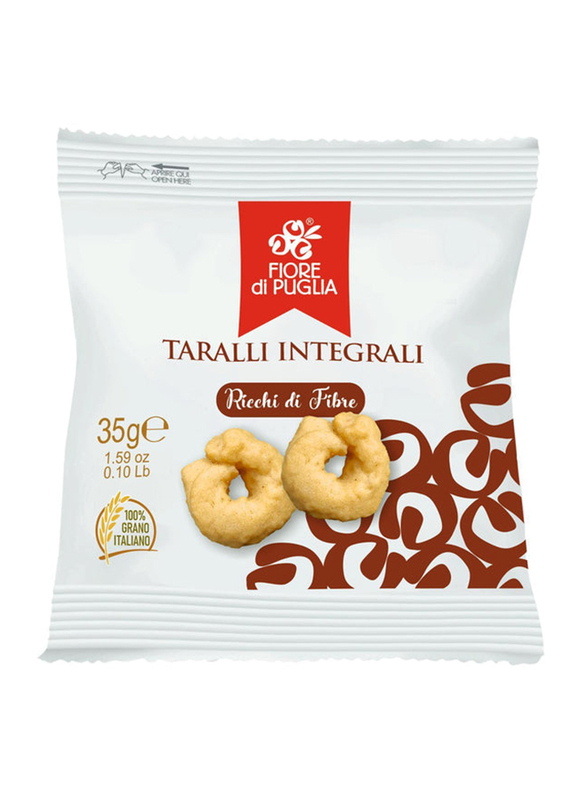 Flore di Puglia Taralli Whole Wheat, 6 x 35g