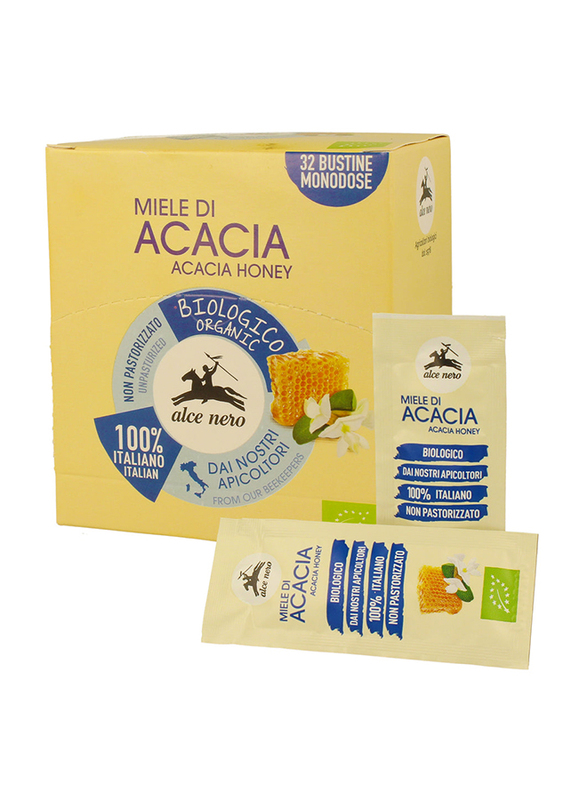 Alce Nero Organic Italian Acacia Honey, 32 x 192g