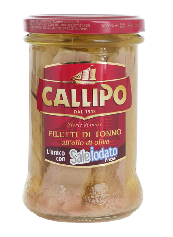 Callipo Tuna Yellowfin Fillets Olive Oil in a Jar, 300g