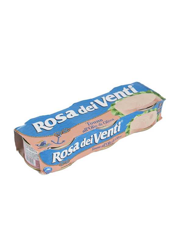 Rosa Dei Venti Tuna Yellowfin Olive Oil, 3 x 80g