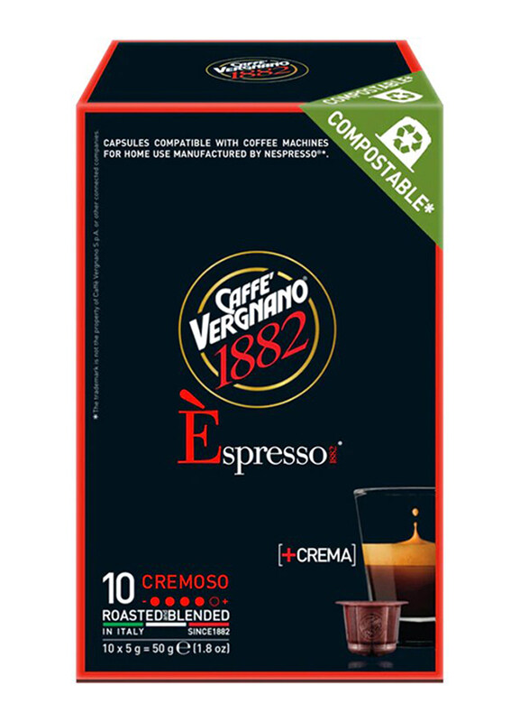 

Caffe Vergnano 1882 Espresso Cremoso Coffee, 10 Capsules x 5g