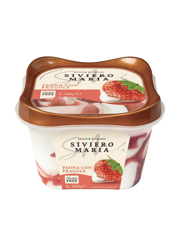 

Siviero Cream & Strawberry Artisan Gelato Ice Cream Italian Frozen, 1 Liter - 500g