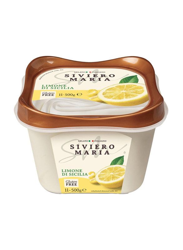 Siviero Lemon Artisan Gelato Ice Cream Italian Frozen, 1 Liter - 500g