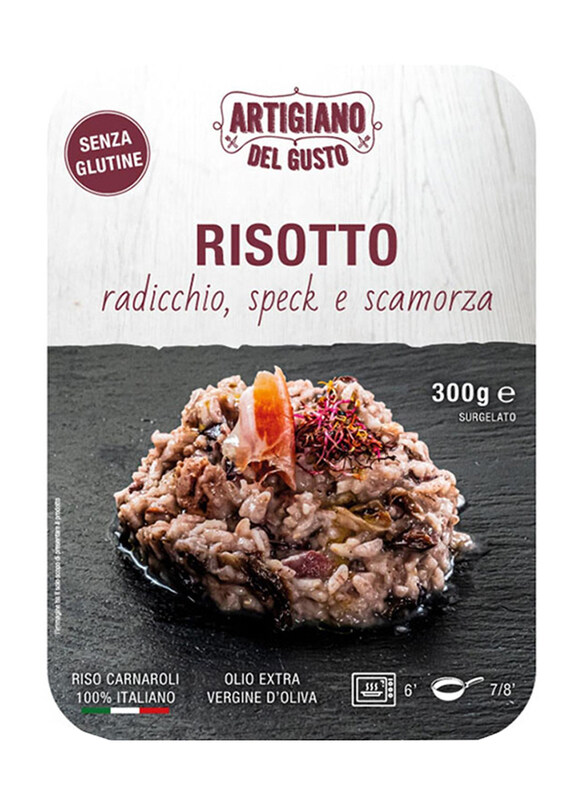 

Artigiano del Gusto Risotto with Speck, Radicchio & Scamorza Frozen, Pork, 300g