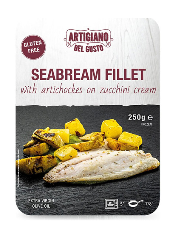 

Artigiano Del Gusto Seabream Fillet with Artichoke & Zucchini Cream Frozen, 250g