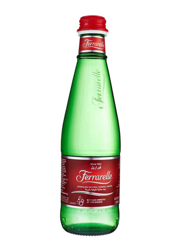 

Ferrarelle Sparkling Natural Mineral Water, 24 Glass Bottles x 330ml