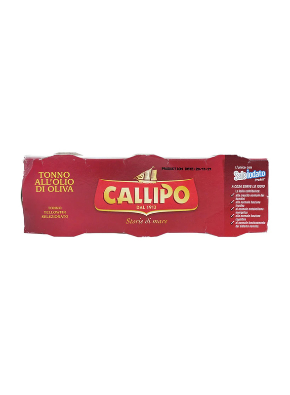 Callipo Tuna Yellowfin Olive Oil, 3 x 80g