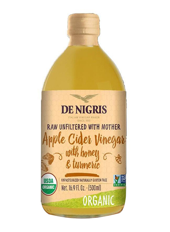 

De Nigris Organic Apple Cider Vinegar With Honey & Turmeric, 500ml