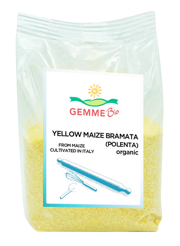 GemmeBio Organic Yellow Maize Bramata Polenta, 375g