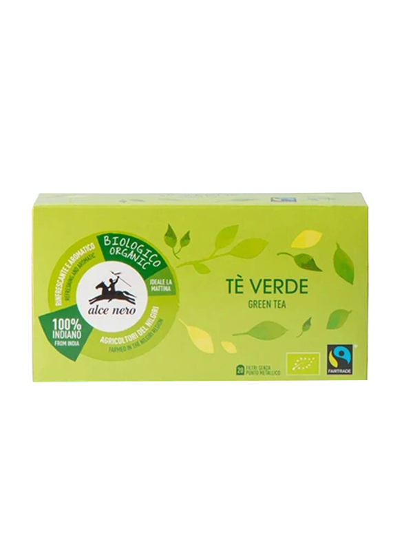 Alce Nero Fairtrade Organic Green Tea, 20 Pieces