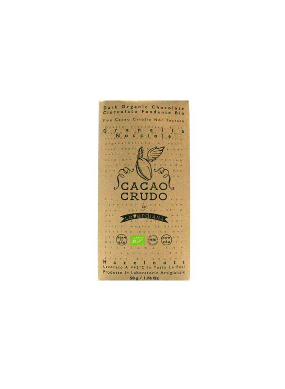 

Cacao Crudo Raw Organic Hazelnut Chocolate Bar, 50g