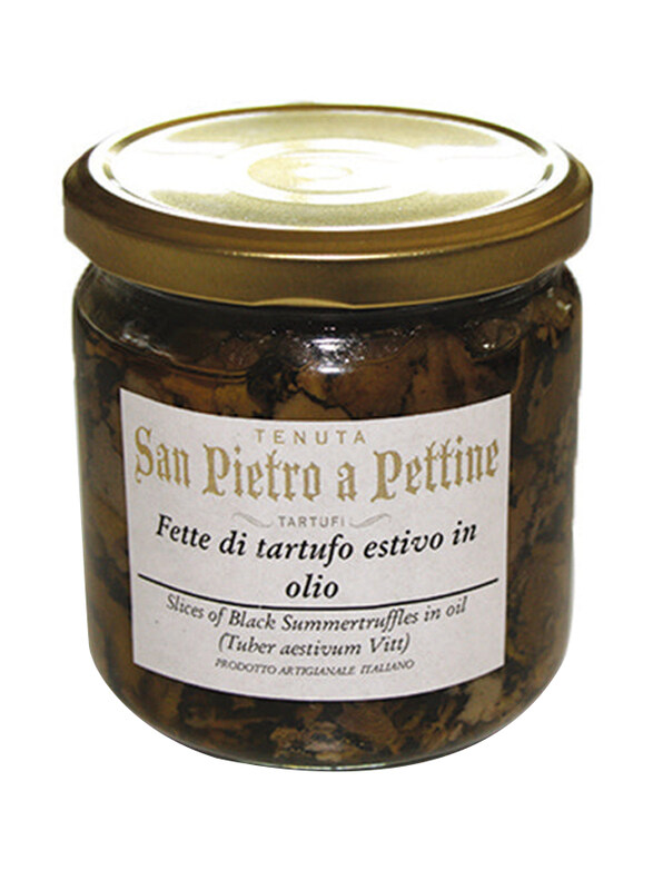 

San Pietro a Pettine Black Summer Truffle Slices in EVO, 320g