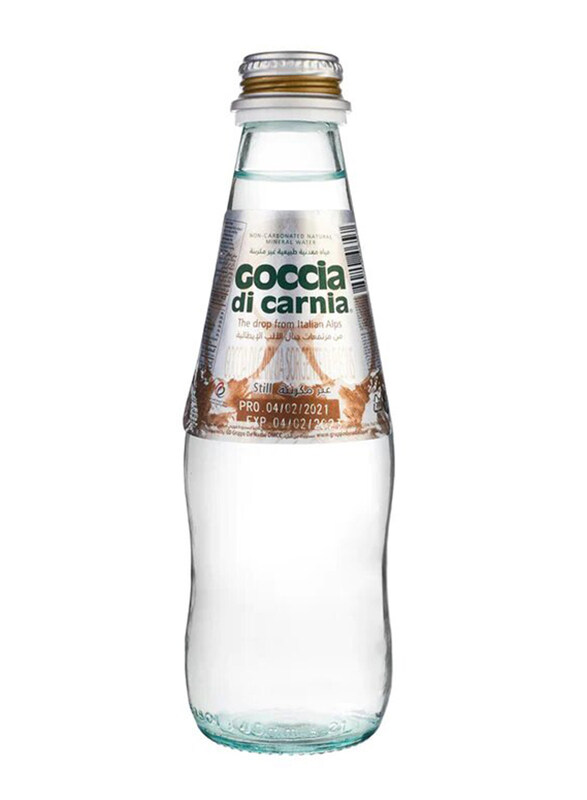 

Gocce di Carnia Non Carbonated Natural Mineral Water, 24 Glass Bottles x 250ml