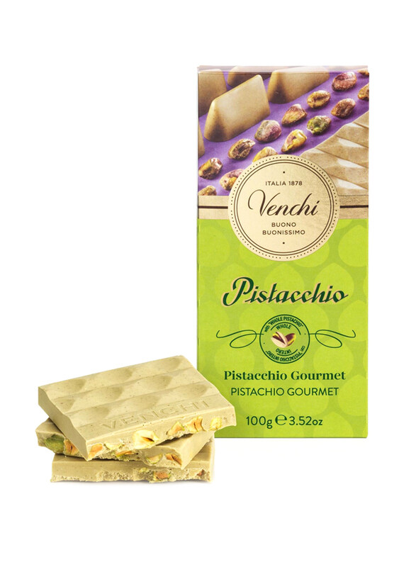 

Venchi White Chocolate Bar with Pistachio, 100g