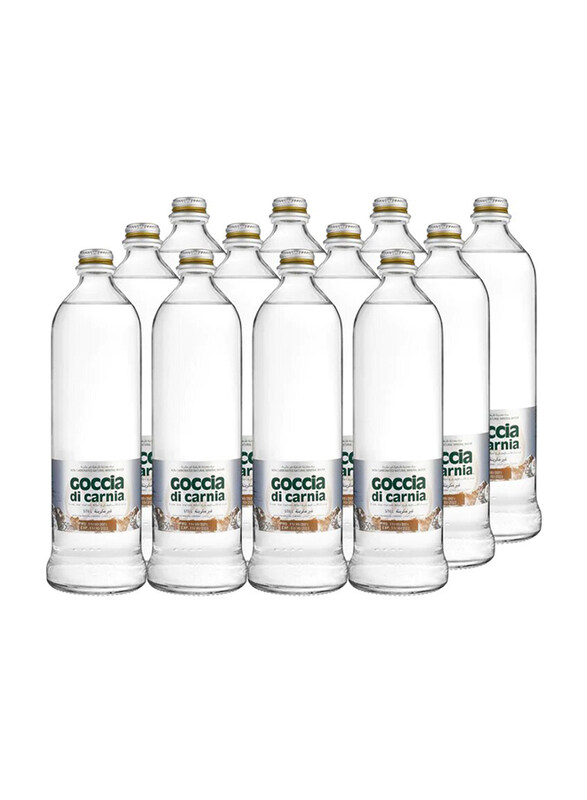 

Gocce di Carnia Non Carbonated Natural Mineral Water, 12 Still Glass Bottles x 750ml