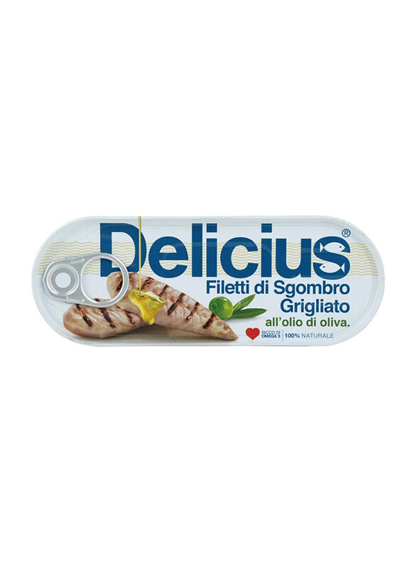 

Delicius Mackerel Grilled Fillets Olive Oil, 110g