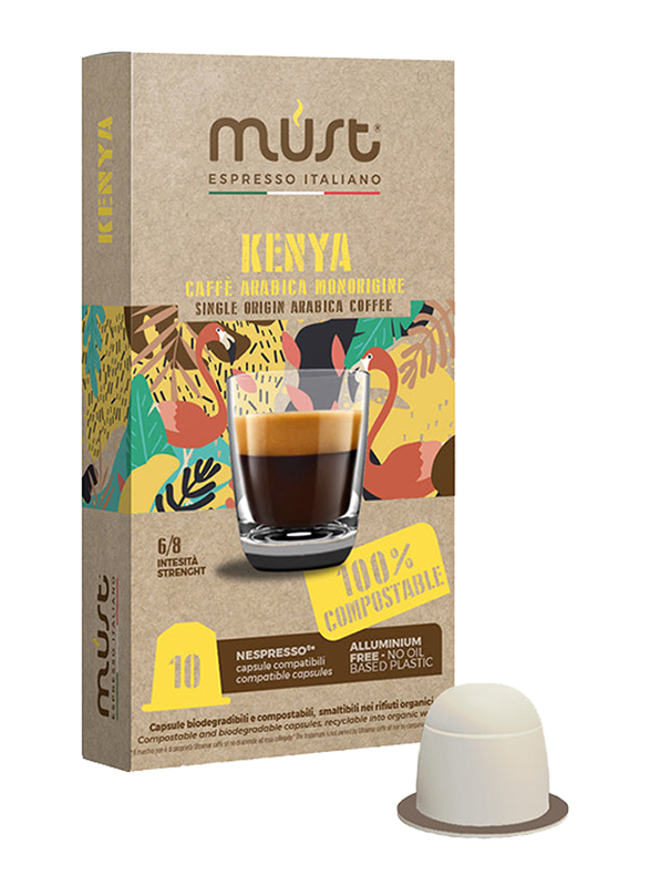 Must Nespresso Kenya Arabic Capsules Coffee, 10 Pieces