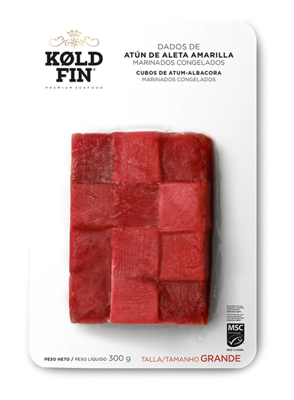 Koldfin Frozen Tuna Yellowfin Cubes, 300g