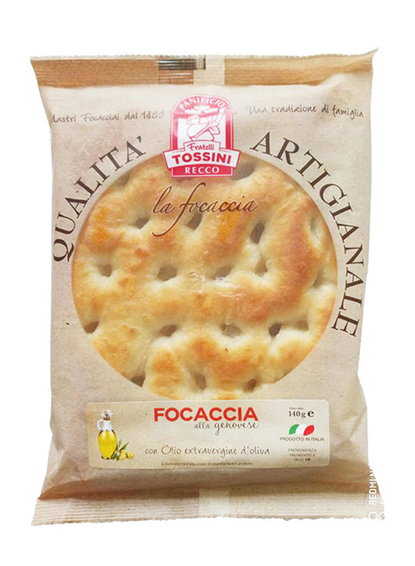 Tossini Focaccia Classic with Extra Virgin Olive Oil, 140g