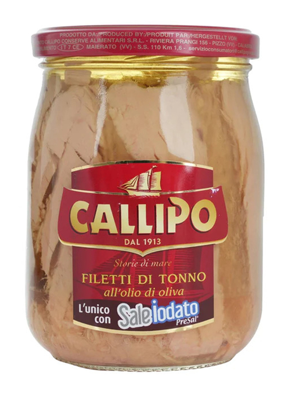 Callipo Tuna Yellowfin Fillets Olive Oil in a Jar, 550g