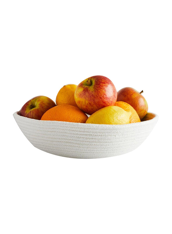 

Tabitha Eve Cotton Eco Twist Fruit Bowl, White