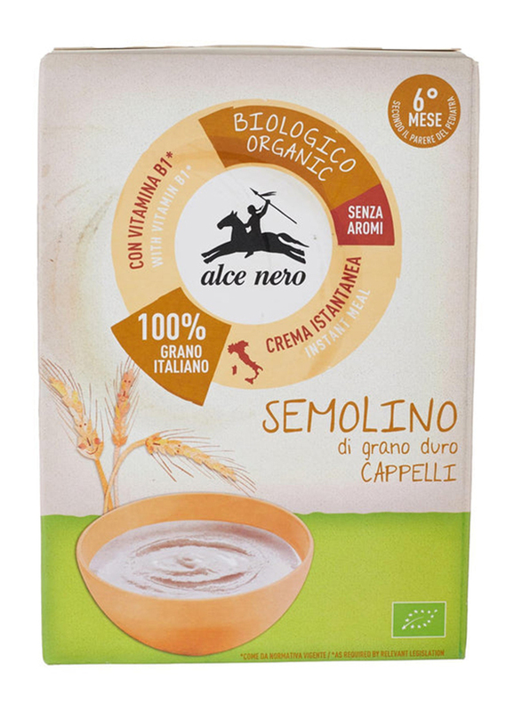 Alce Nero Organic Senatore Cappelli Wheat Cream Baby Food, 4-6 Months, 250g