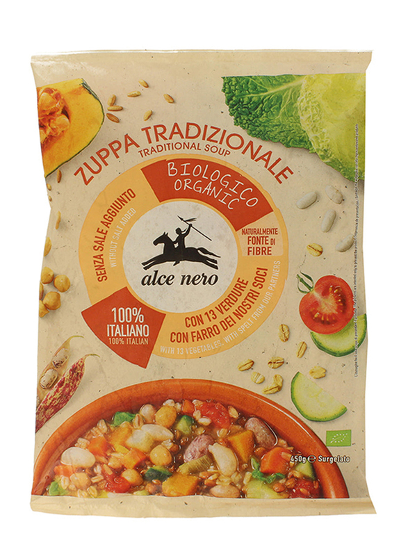 Alce Nero Organic Soup with Vegetable & Legumes, 450g