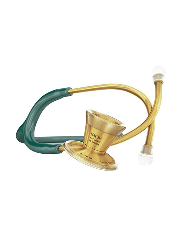 

MDF Instruments Procardial Titanium Cardiology Stethoscope, 797TK21, Green/Gold