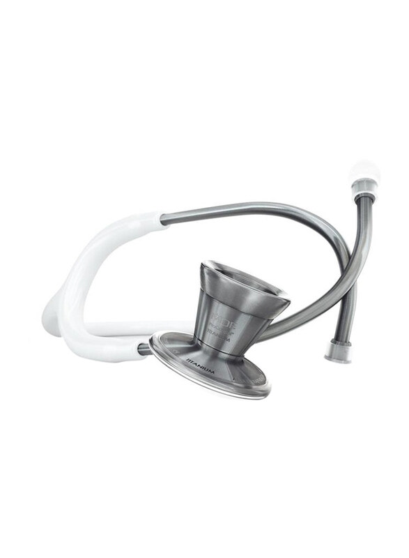 

MDF Instruments Procardial Titanium Cardiology Stethoscope, 797TMT29, White/Metalika