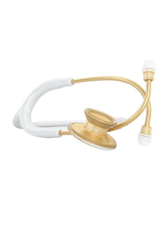 

MDF Instruments Acoustica Stethoscope, 747xpk29, White/Gold