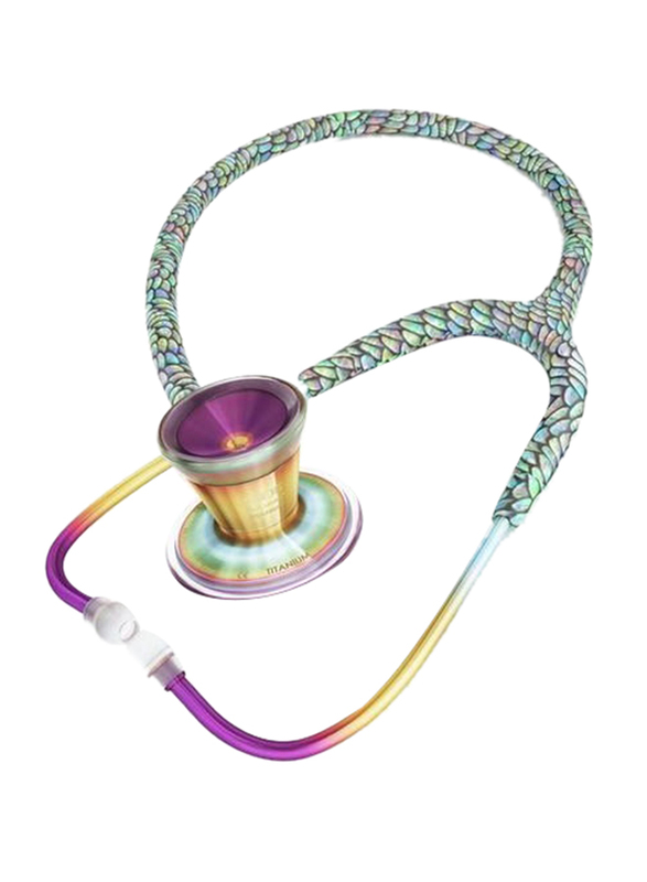 MDF Instruments Procardial Titanium Cardiology Stethoscope, 797TMMKL, Mermaid/Kaleidoscope