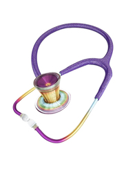 MDF Instruments Procardial Titanium Cardiology Stethoscope, 797TGL08KL, Purple Glitter/Kaleidoscope