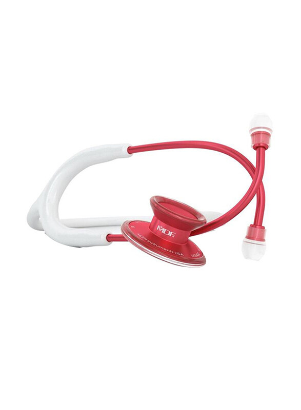 

MDF Instruments Acoustica Stethoscope, 747xpr29, White/Red