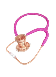 MDF Instruments Procardial Titanium Cardiology Stethoscope, 797TPGLRG, Pink Glitter/Rose Gold