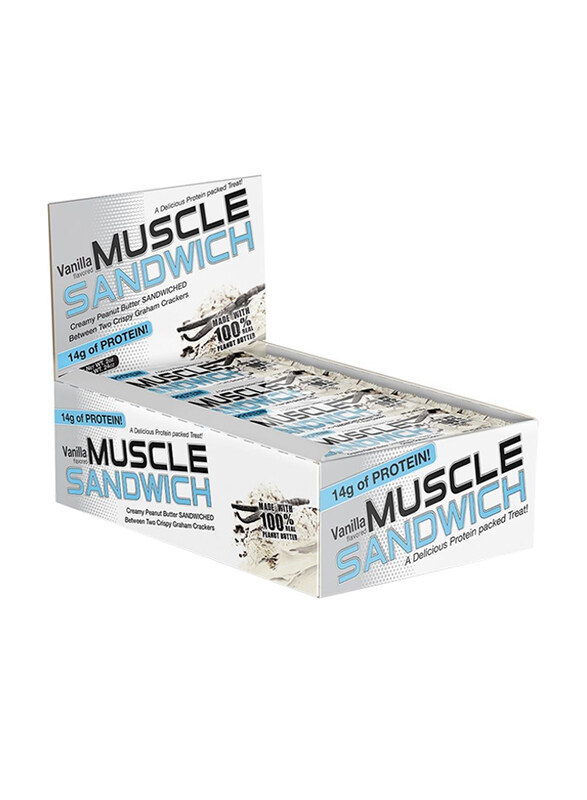 

Muscle Foods Muscle Sandwich Protein Bars, 12 Pieces, Vanilla