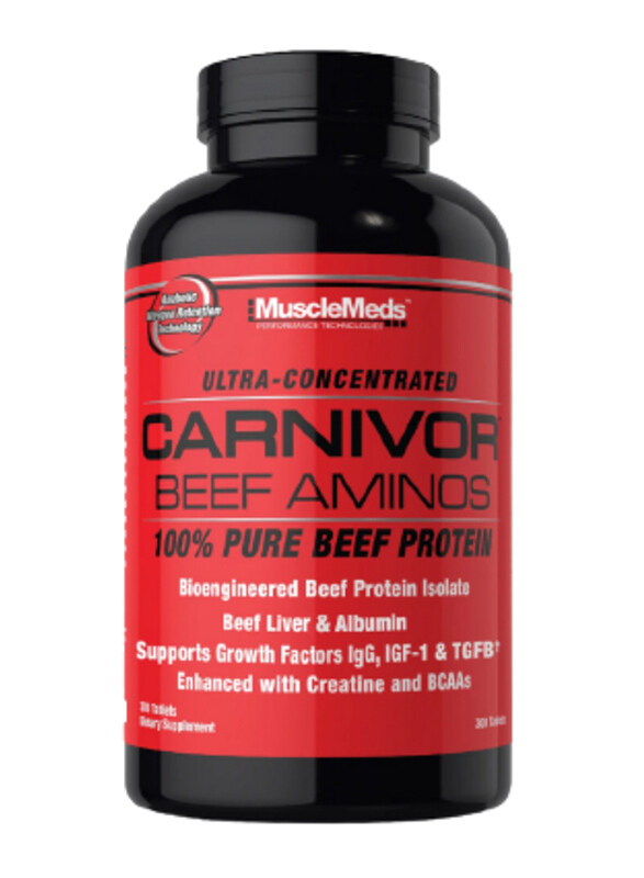 

Musclemeds Carnivor Beef Aminos Dietary Supplement, 300 Tablets, Regular