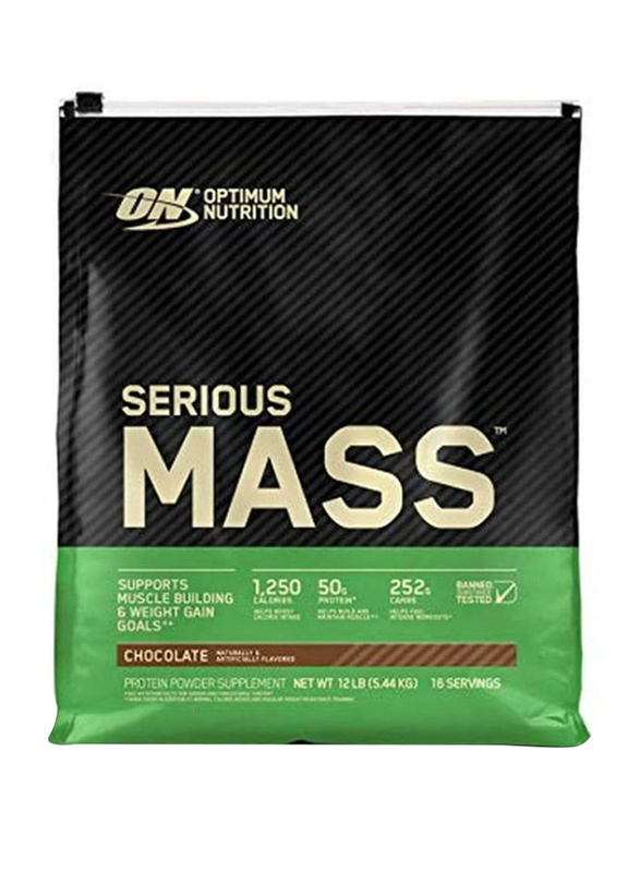 Optimum Nutrition Serious Mass Protein Powder, 12 Lbs, Chocolate