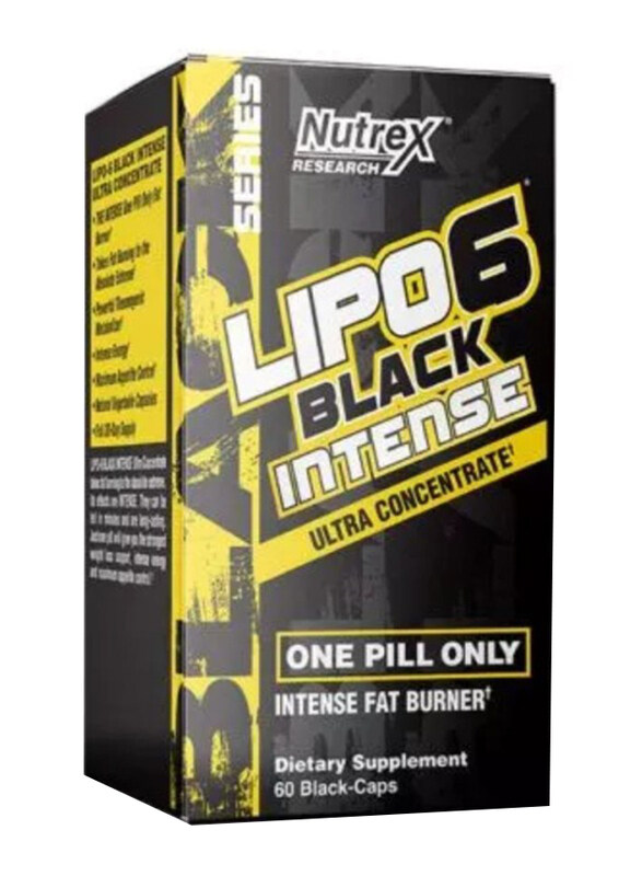 

Nutrex Research Lipo 6 Black Intense Fat Burner Ultra Concentrate Dietary Supplement, 60 Capsules