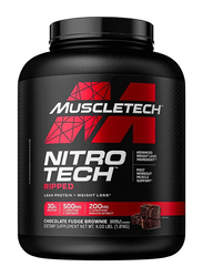 Muscletech Nitro Tech Ripped Whey Powder, 4 Lbs, Chocolate Fudge Brownie