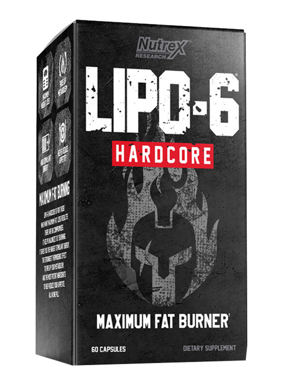 

Nutrex Research Lipo-6 Hard-Core Dietary Supplement, 60 Capsules, Regular