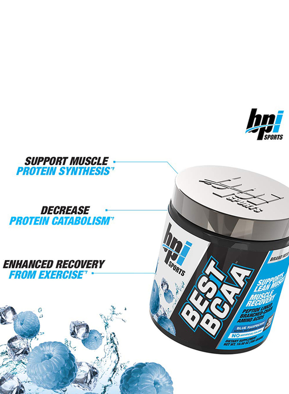 BPI Sports Best BCAA Dietary Supplement, 300gm, Blue Raspberry