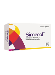 Simecol Activated Charcoal & Simethicone Capsules, 20 Capsules