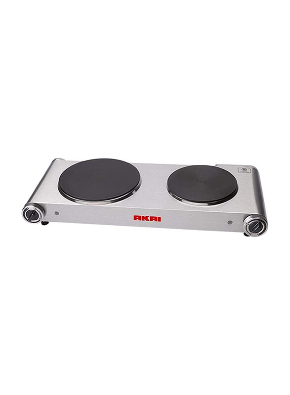 

Akai 2-Burner Hot Plate Electric Cooker, HPMA-2S, Silver