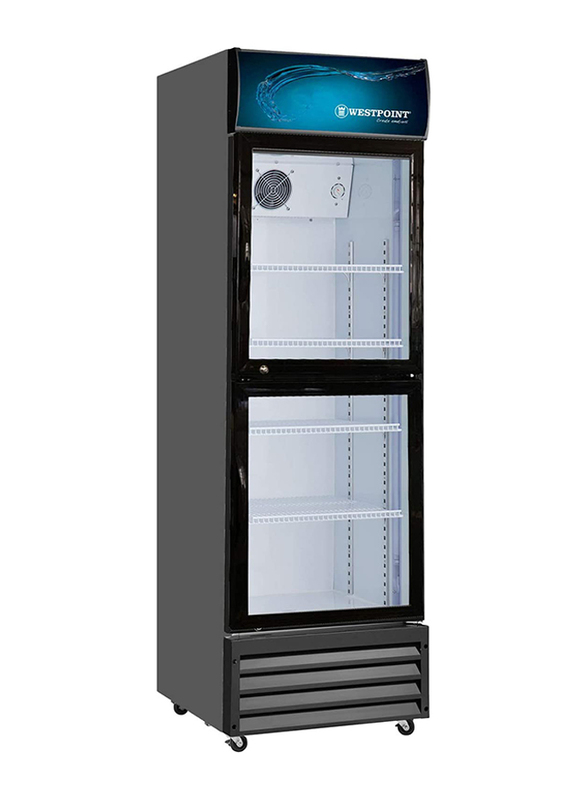 Westpoint 400L Double Door Refrigerator, WPSN4017T2, Black