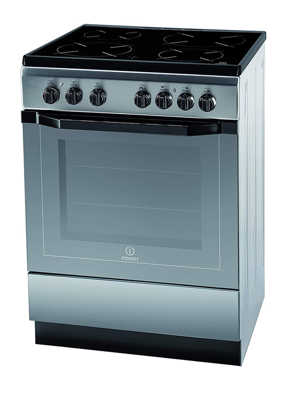 Indesit Stainless Steel Ceramic Cooker, I-6VV2AXEX, Grey