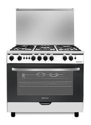Westpoint 5-Burners Free Standing Gas Cooking Range, ‎WCE-9060HDFS, Silver